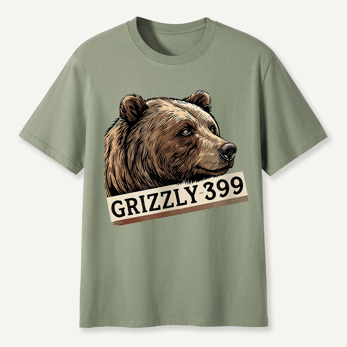 Grizzly 399 Portrait Lavender T-Shirt