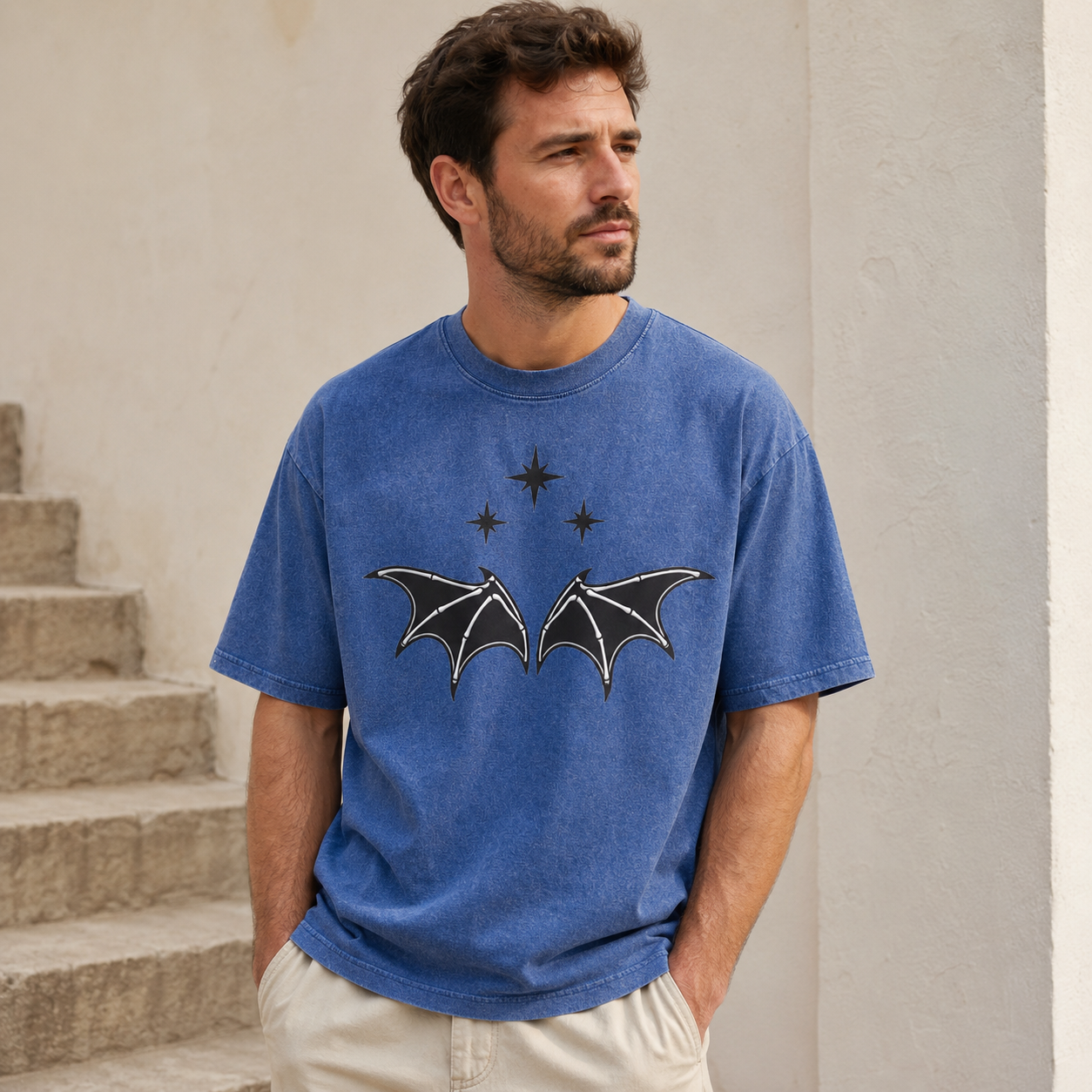 Wings Under the Stars Washed T-Shirt
