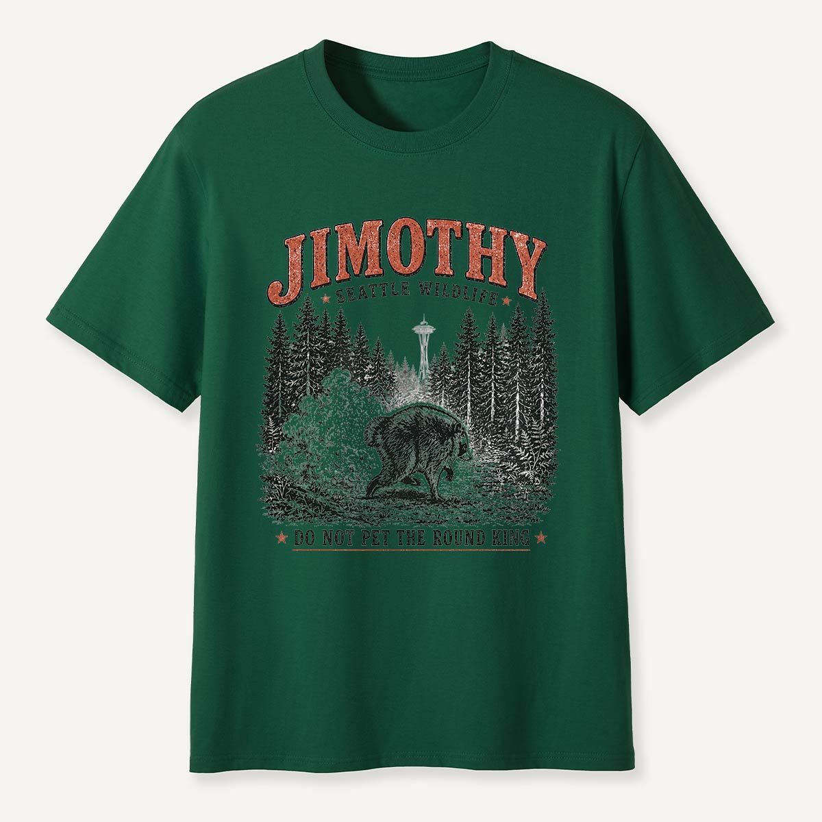 Jimothy Seattle Wildlife Round King T-Shirt