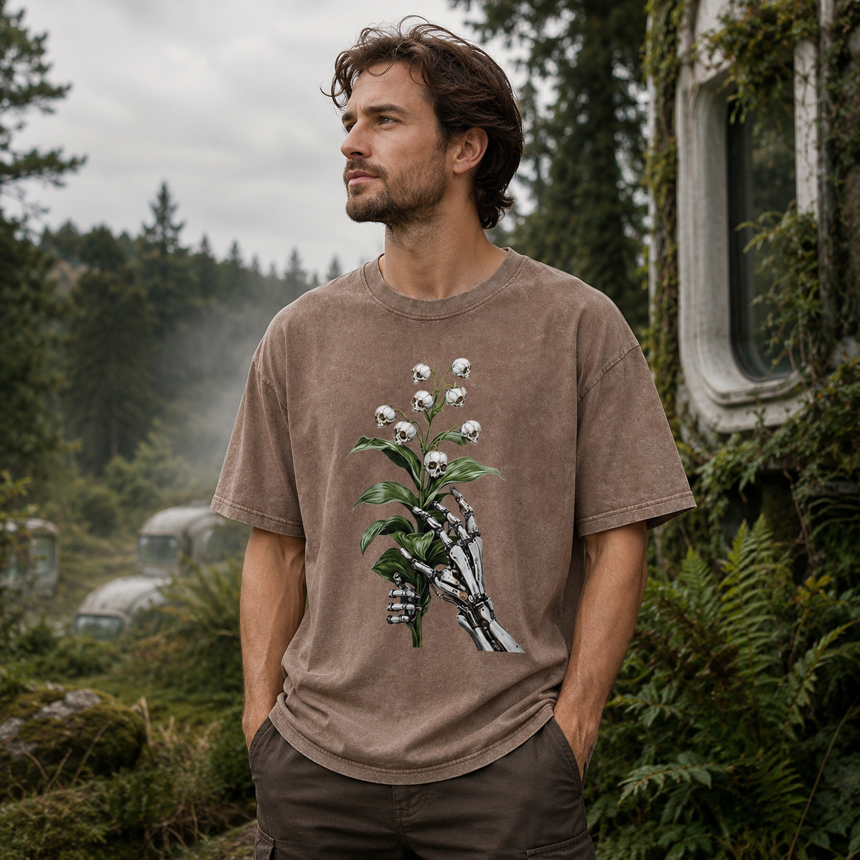 Handle with Bones Washed T-Shirt