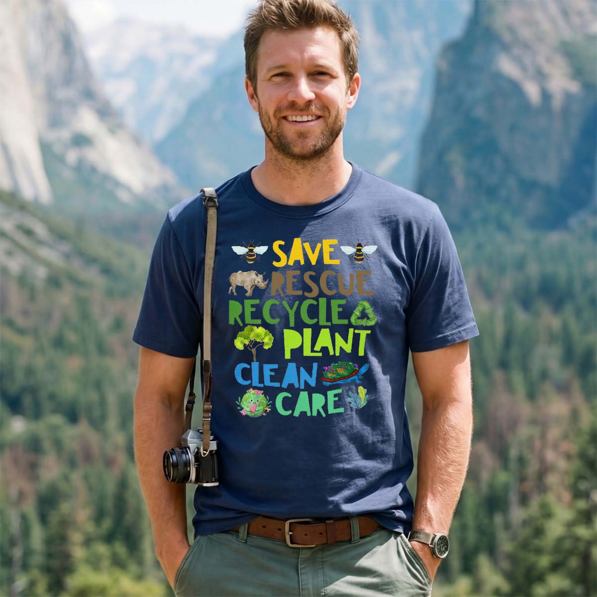 Save Rescue Recycle Plant Clean Care T-Shirt