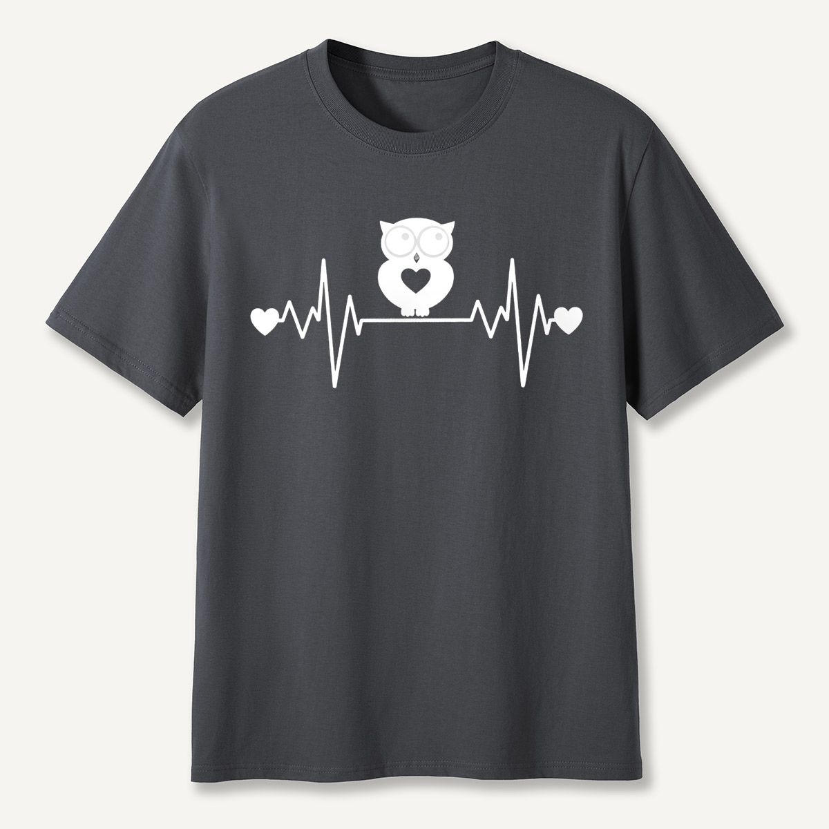 Heartbeat Owl Love Pink T-Shirt