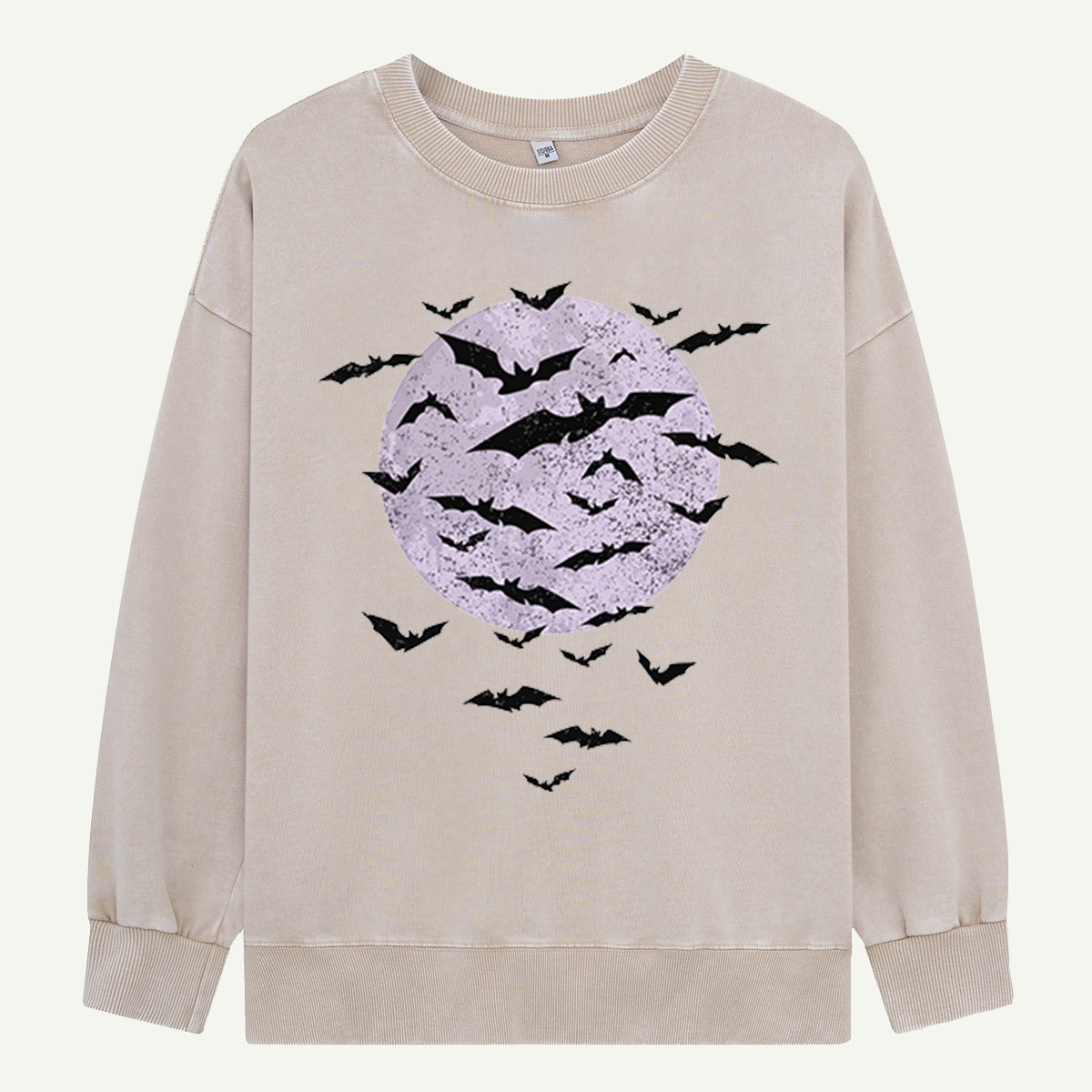 Bats Around Full Moon Washed Sweatshirts