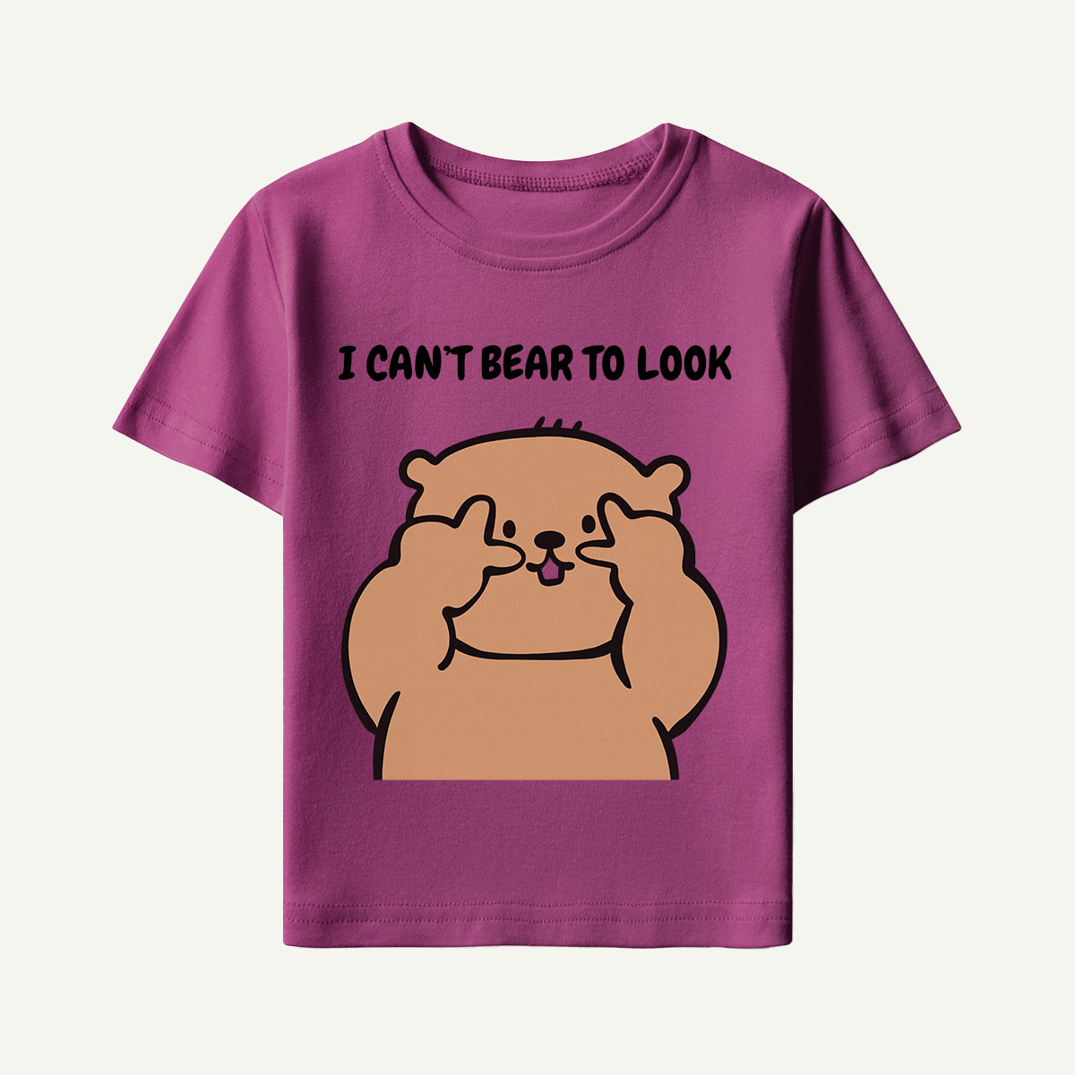 I Can’t Bear to Look Funny Bear Kids T-Shirt