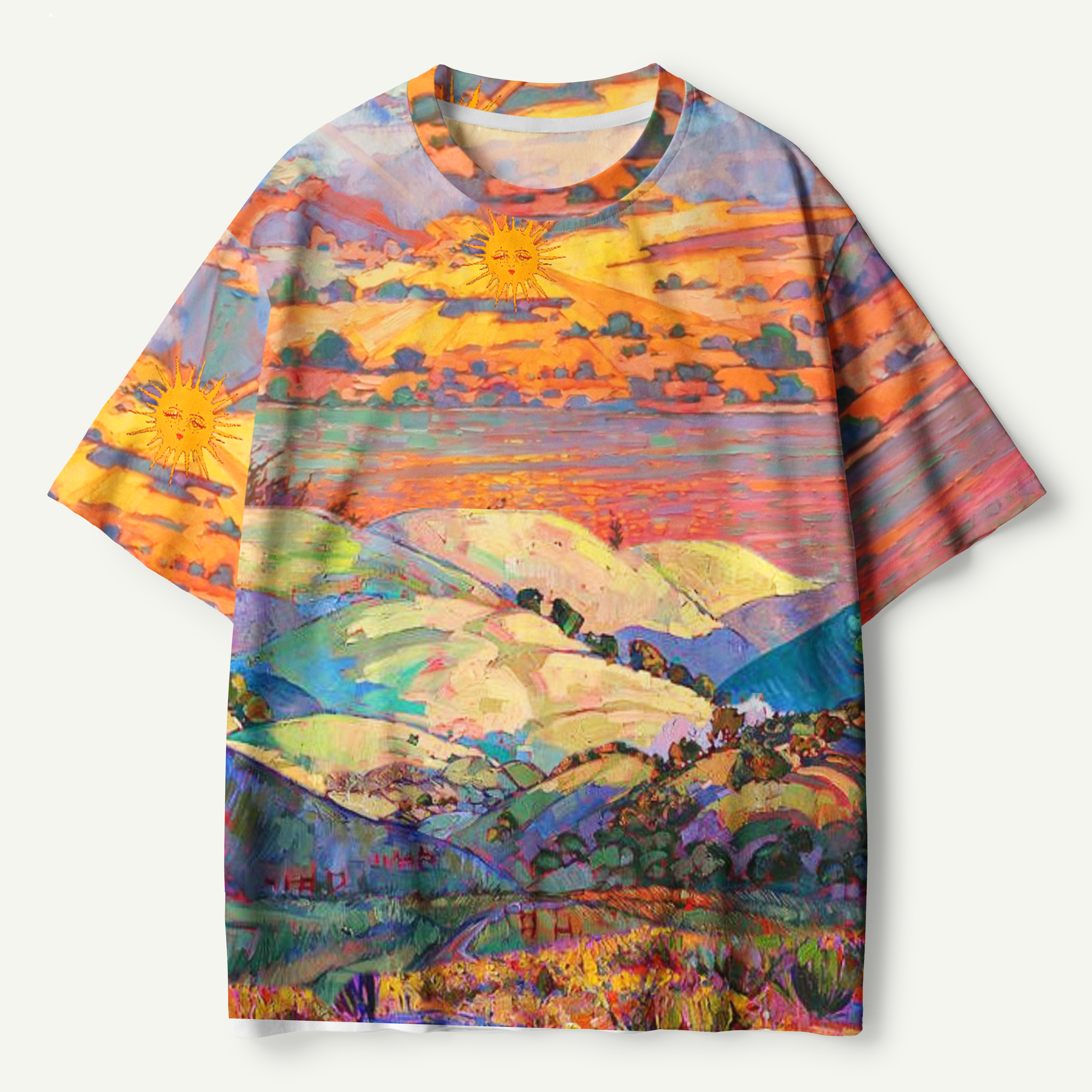 Wildflower Mountain Sunset Meadow Premium Pure Cotton Tee