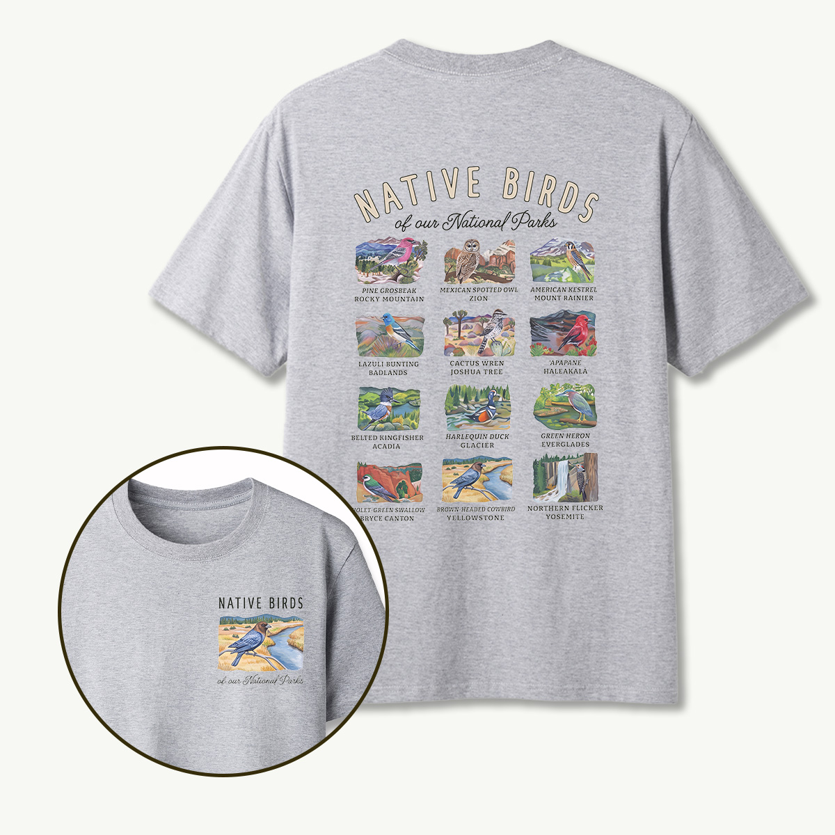 MDCTBYWY26072008 Native Birds of Our National Parks T-Shirt