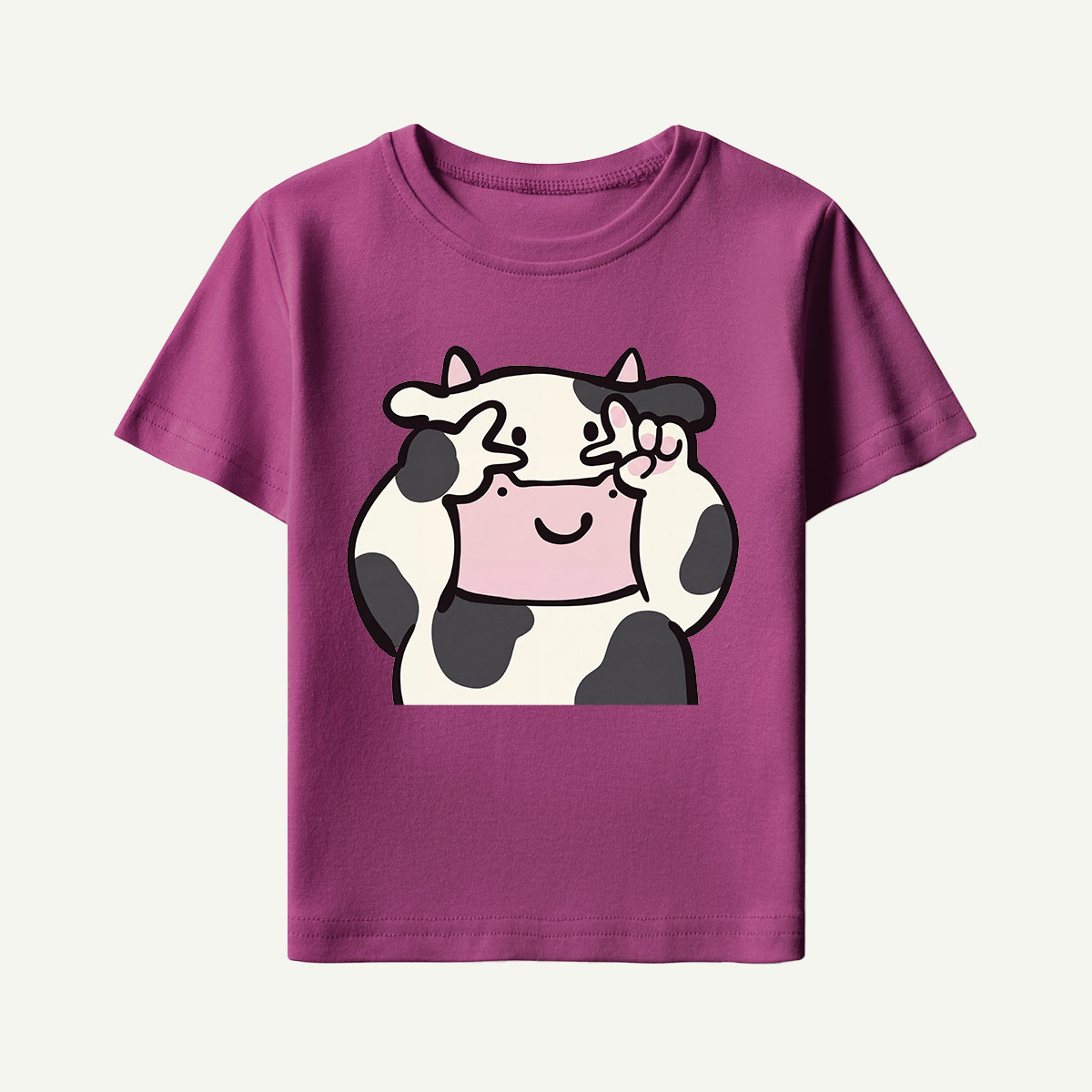 Peekaboo Cow Cute Cartoon Kids T-Shirt