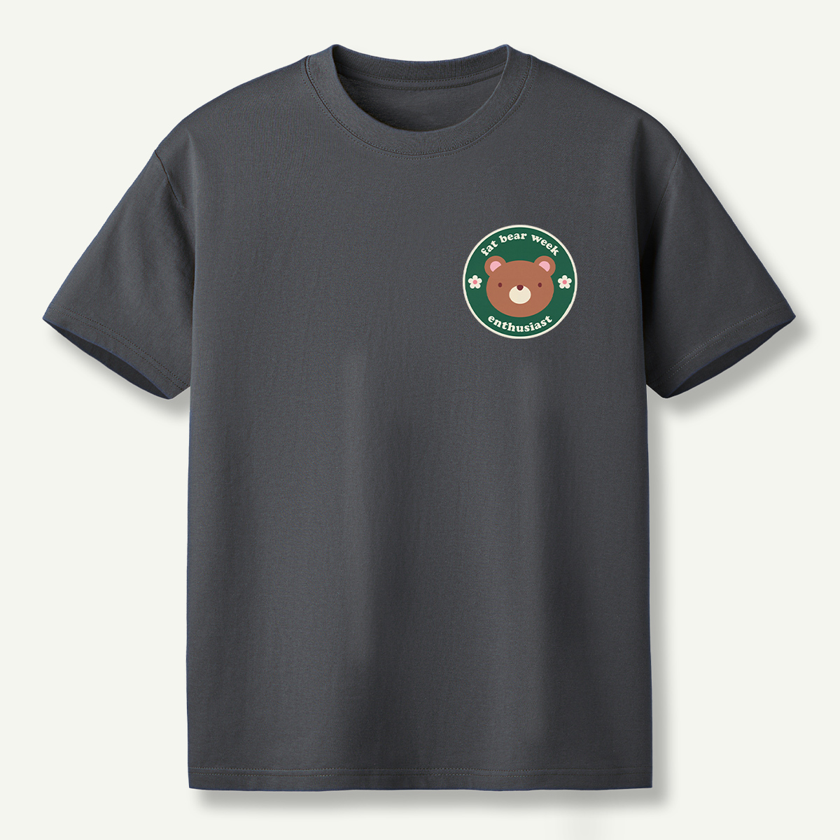 Fat Bear Week Enthusiast Cute Bear Badge T-Shirt