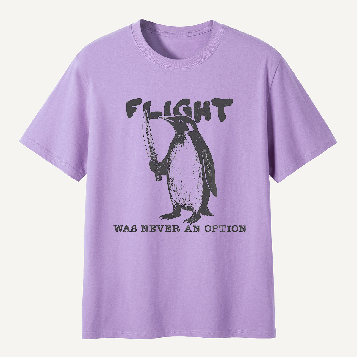 Flight Was Never An Option Knife Penguin T-Shirt