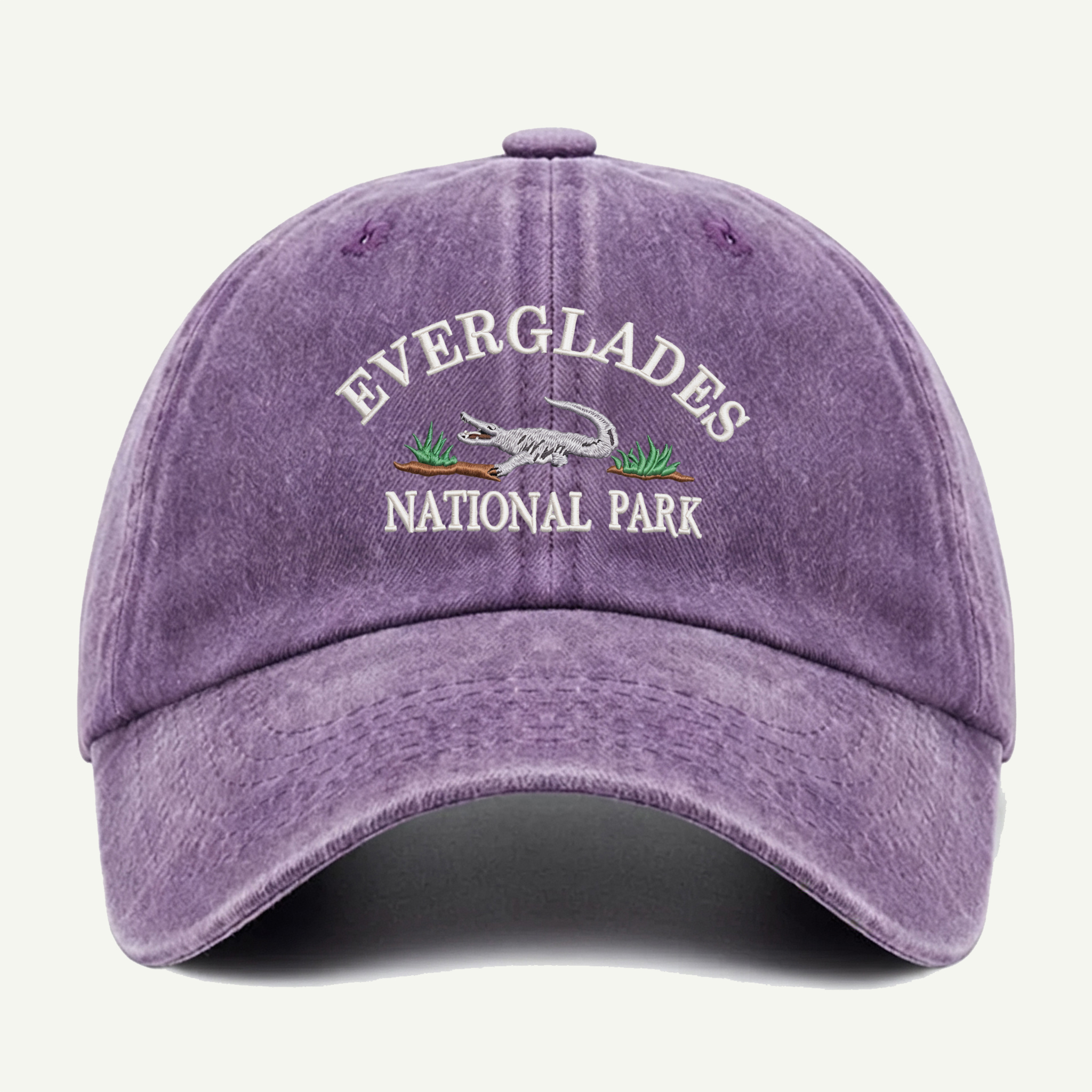 Everglades National Park Alligator Wilderness Washed Embroidered Hat