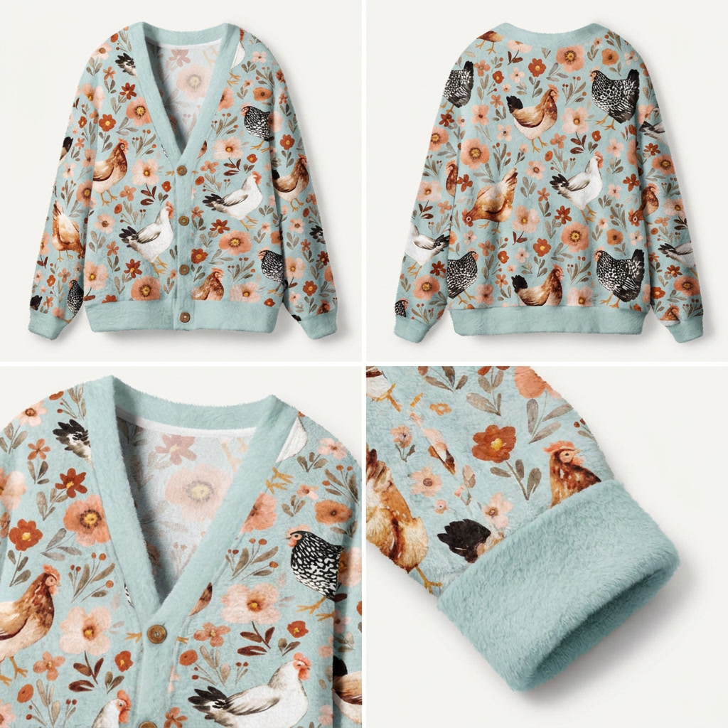 Bunnies in Bloom Ugly Cardigan Sweaters