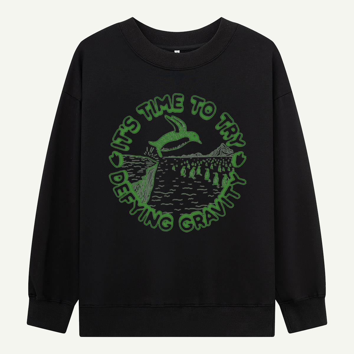 Its Time To Try Defying Gravity Whale Leap Sweatshirts