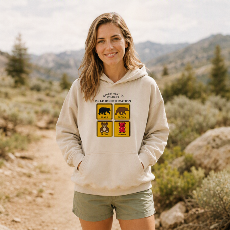 Department of Wildlife Bear Identification Washed Hoodie