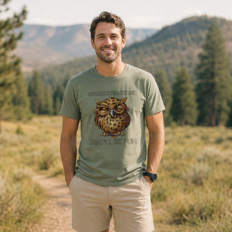 Underestimate Me Owl Attitude T-Shirt
