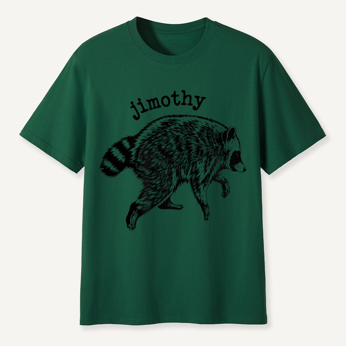Jimothy Classic Black Line Raccoon T-Shirt