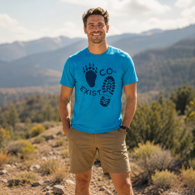Co-Exist Bear Track and Boot Print T-Shirt