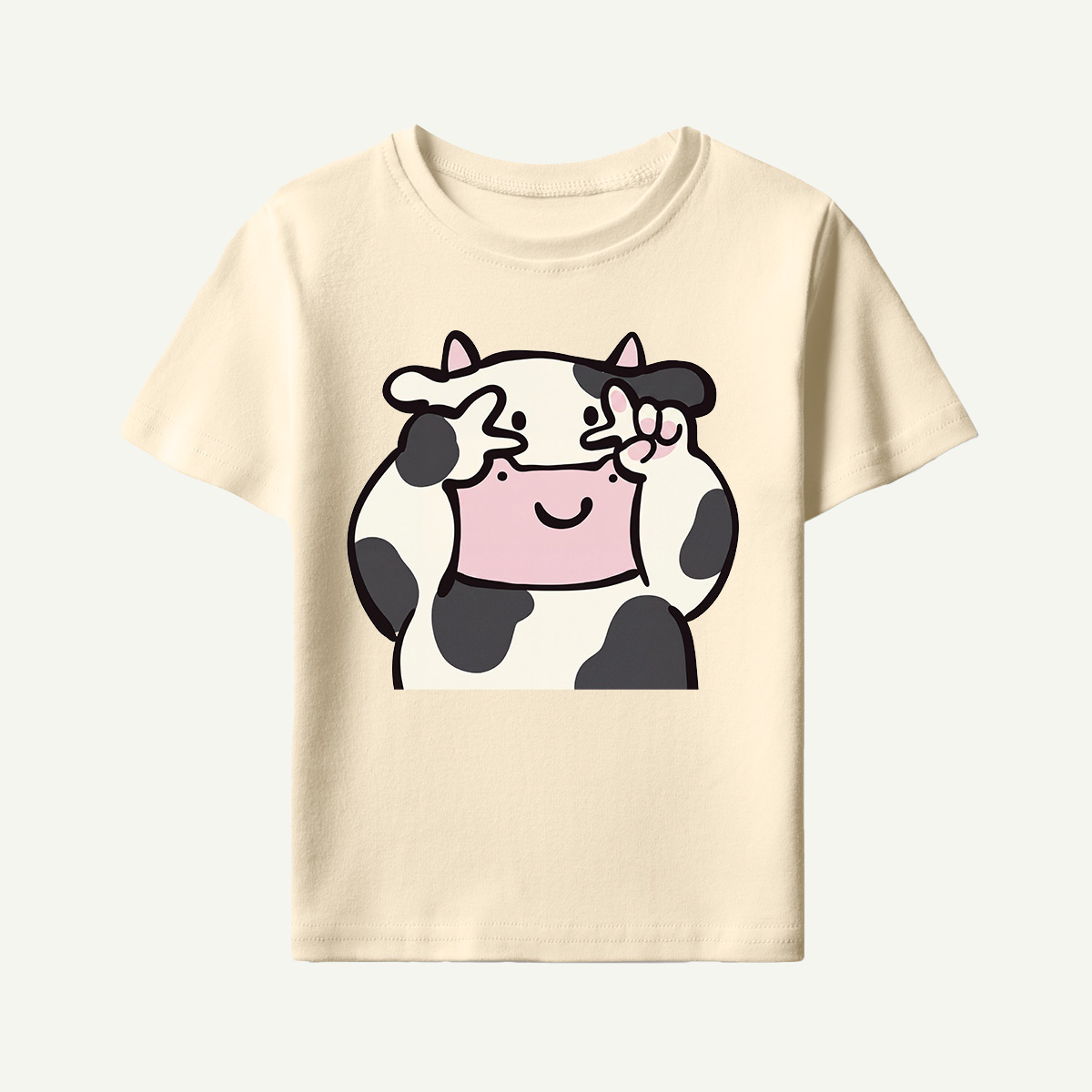 Peekaboo Cow Cute Cartoon Kids T-Shirt