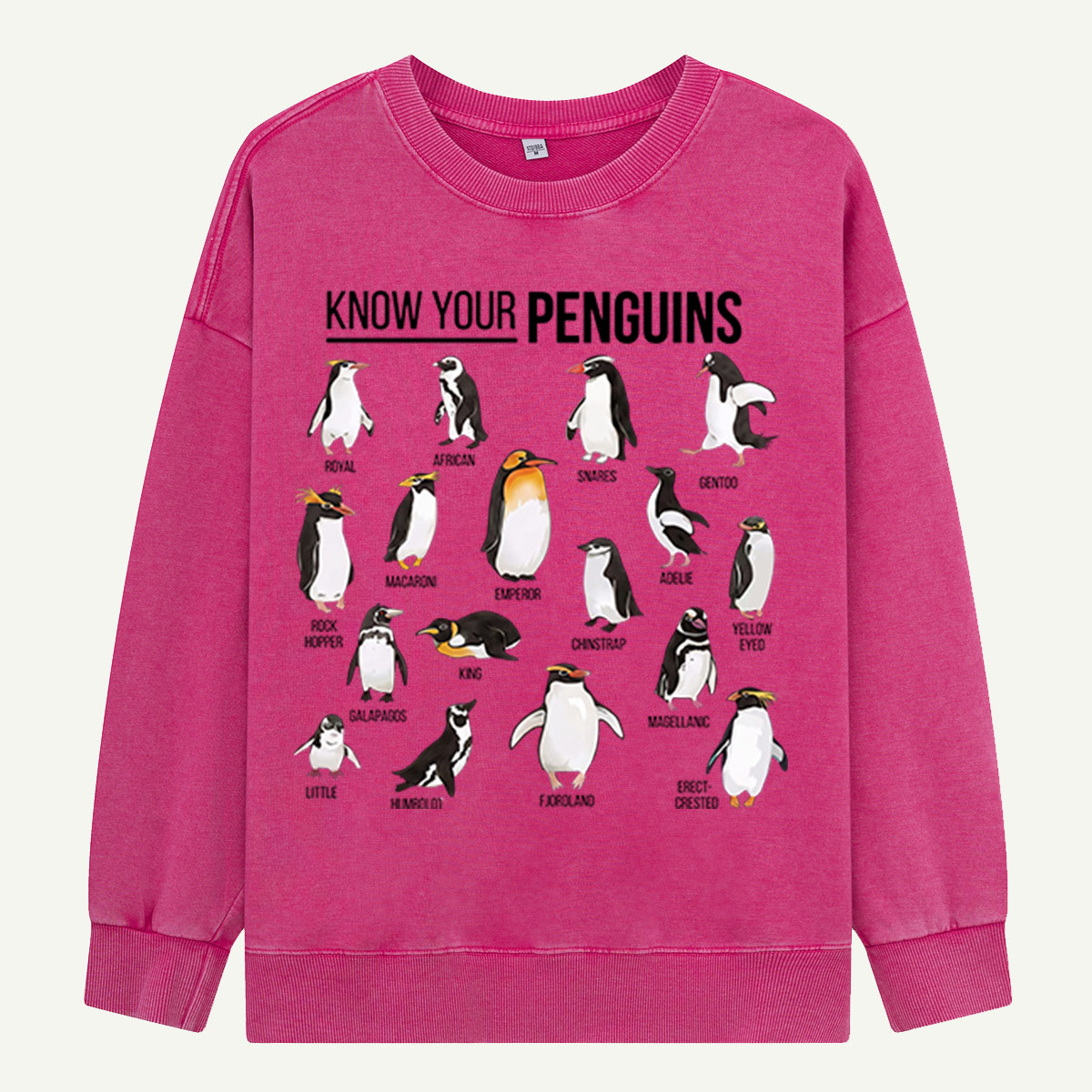 Know Your Penguins Washed Sweatshirts