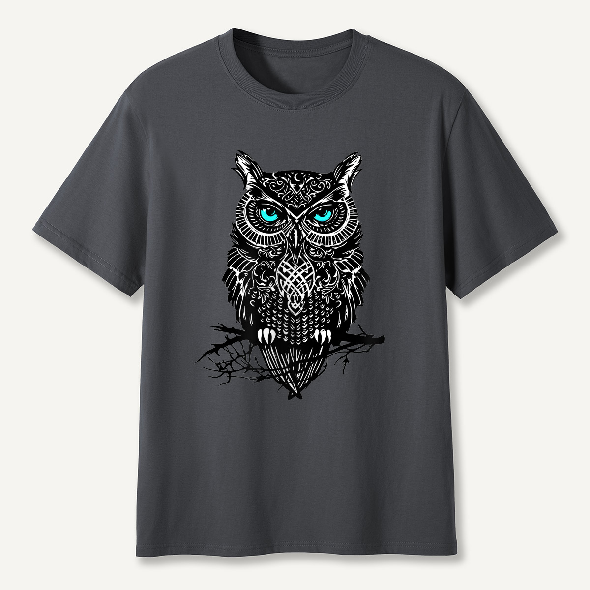 Tribal Blue-Eyed OwlT-Shirt