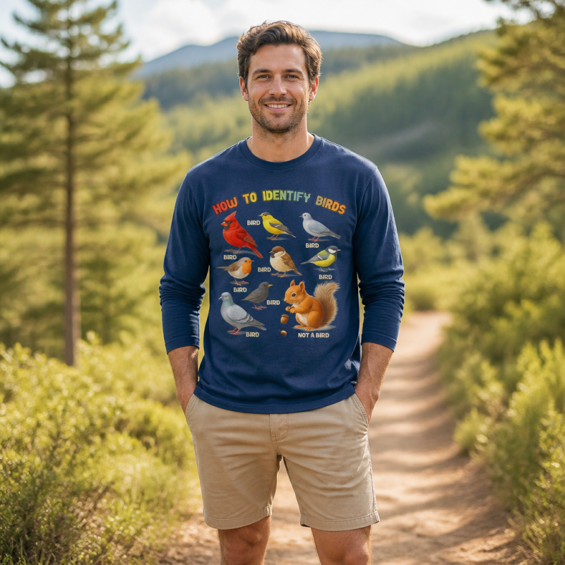 How to Identify Birds Long Sleeve T-Shirt