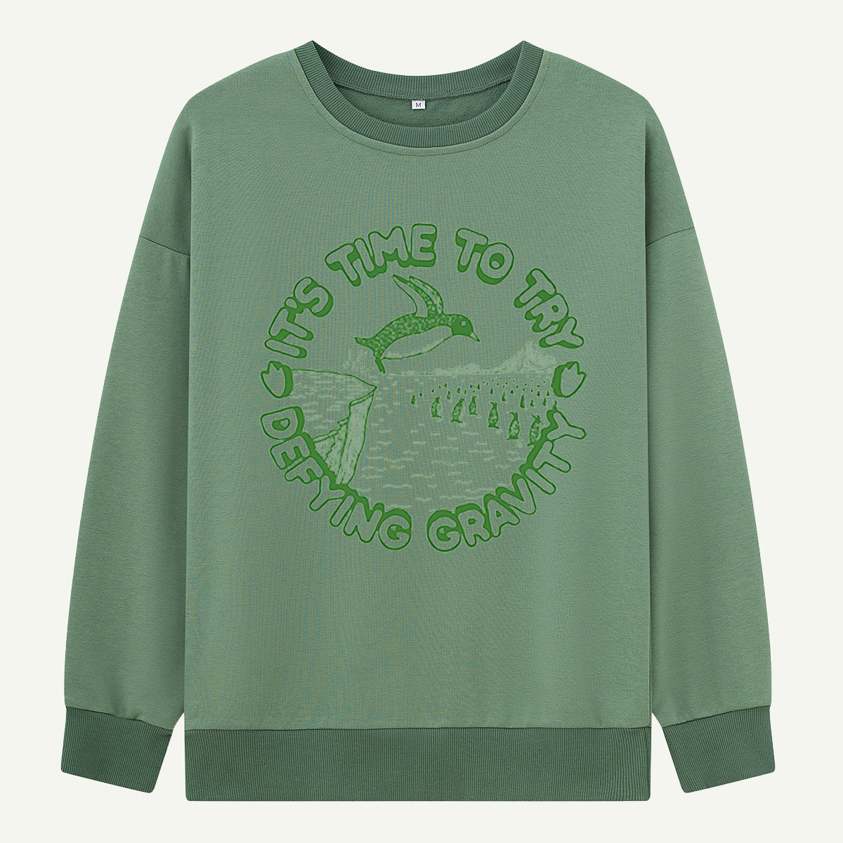 Its Time To Try Defying Gravity Whale Leap Sweatshirts