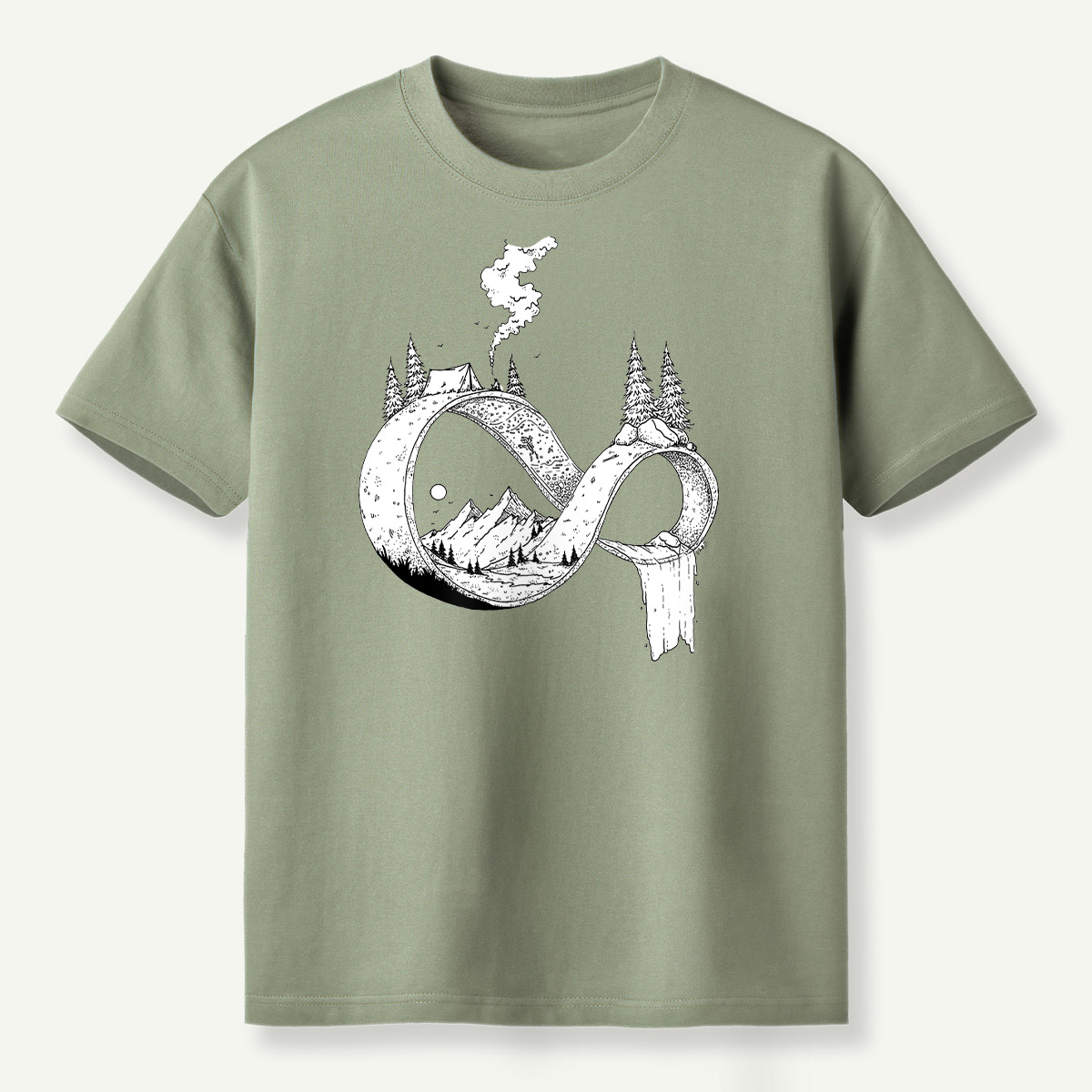Infinity Wilderness Deer Forestscape T-Shirt