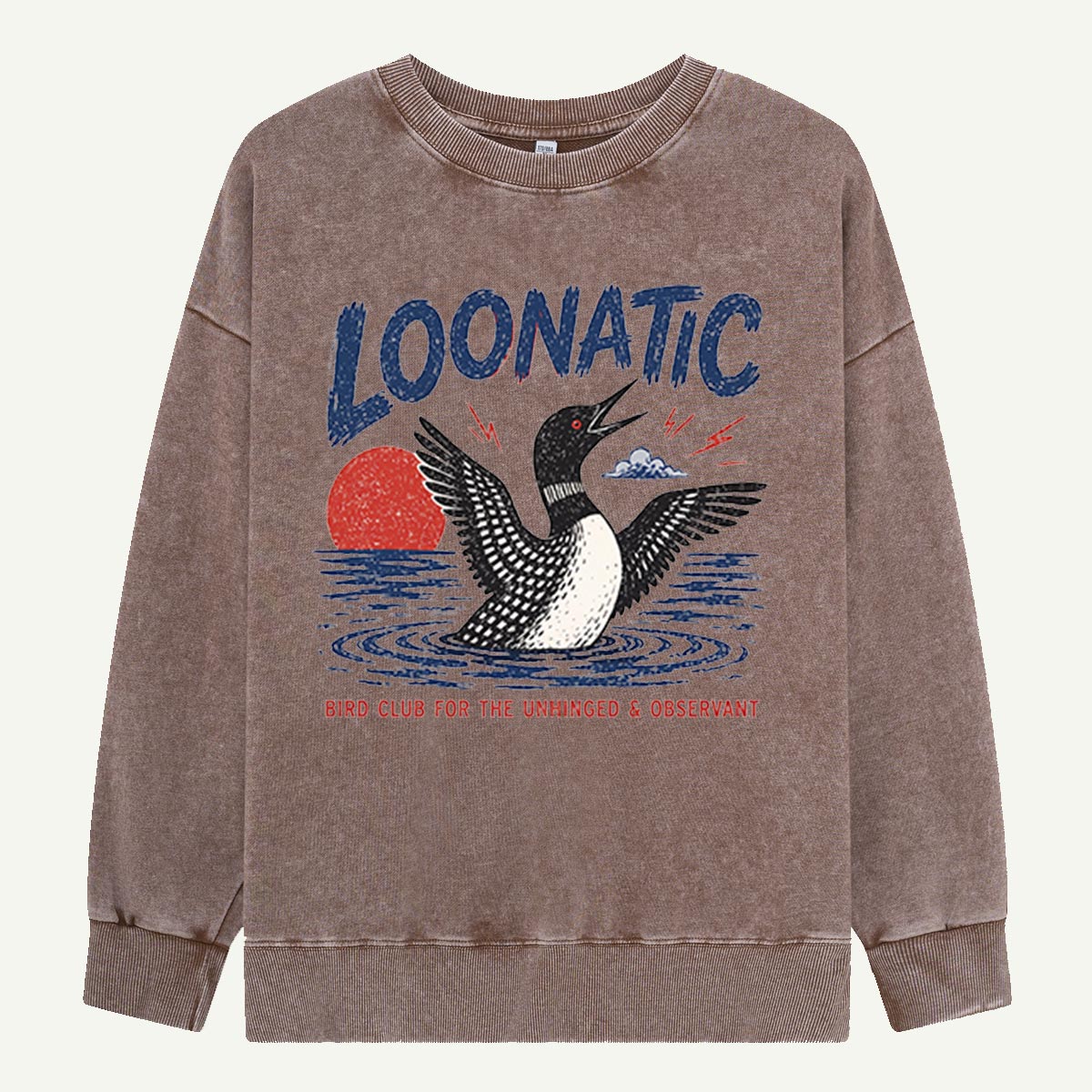Loonatic Bird Club Washed Sweatshirts