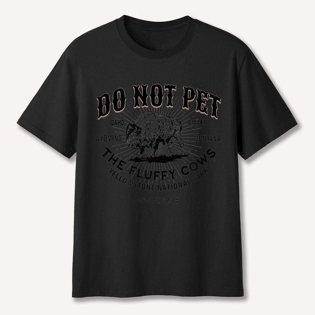 Do Not Pet the Fluffy Cows Yellowstone Coordinates T-Shirt