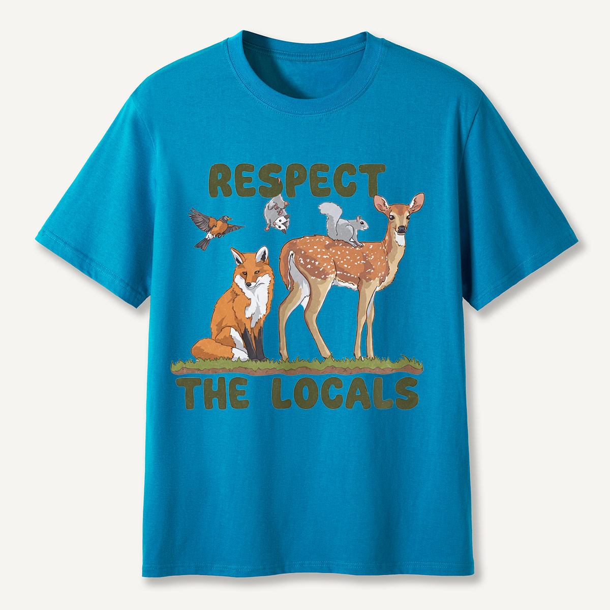 Respect the Locals Forest Animals T-Shirt