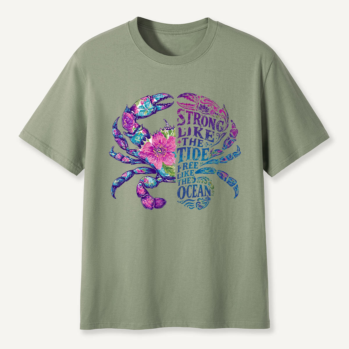 Strong Like the Tide Crab Ocean T-Shirt