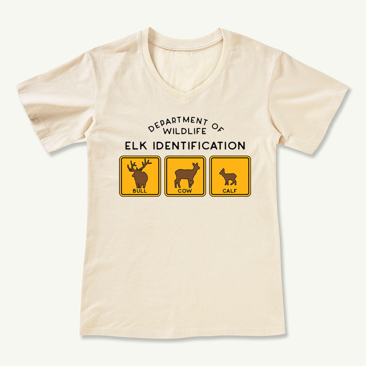 Elk Identification Field Guide V-neck T-Shirt
