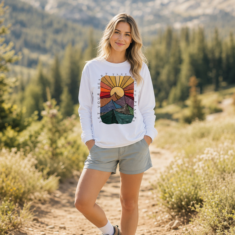 Sunrise Range Graphic Long Sleeve T-Shirt