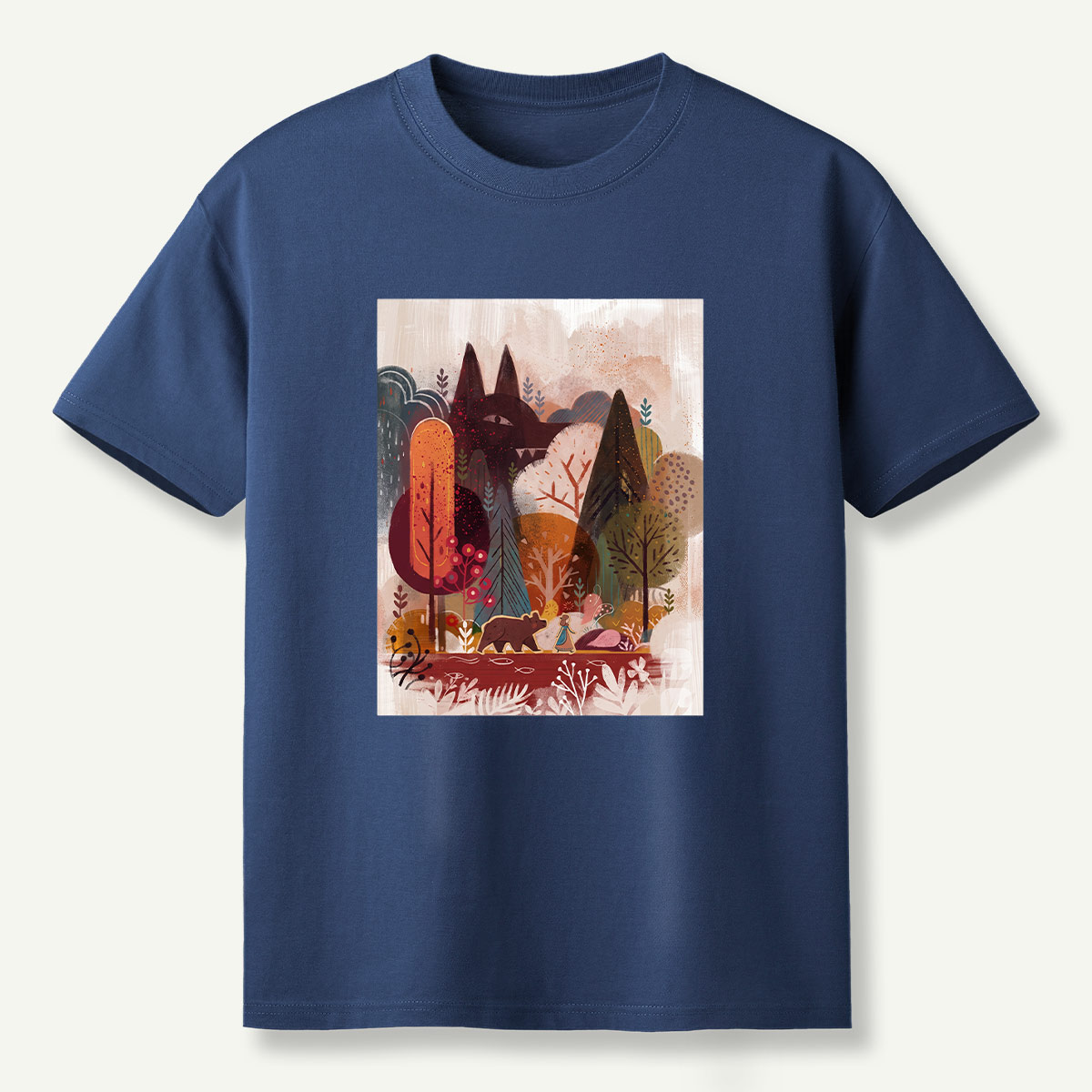Autumn Fox Forest Storybook Scene T-Shirt