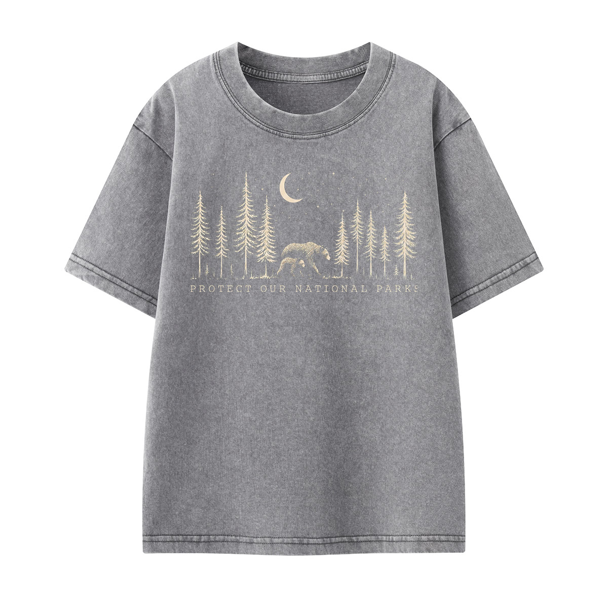 Protect The National Parks Environmental Activism Kids Washed T-Shirt