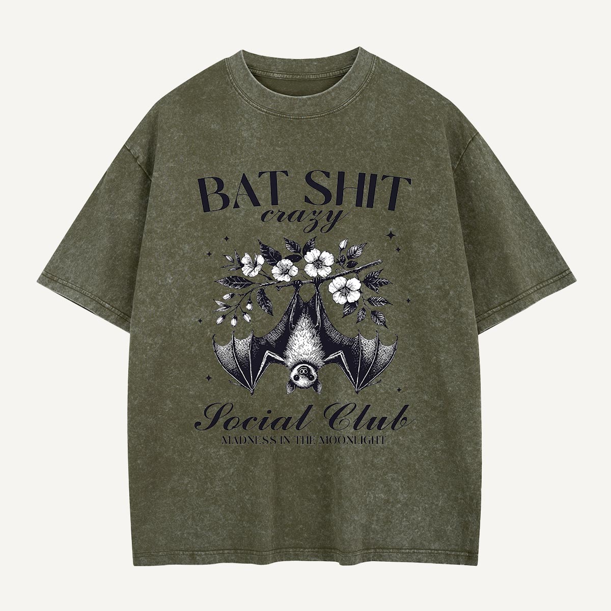 Bat Shit Crazy Social Club Washed T-Shirt