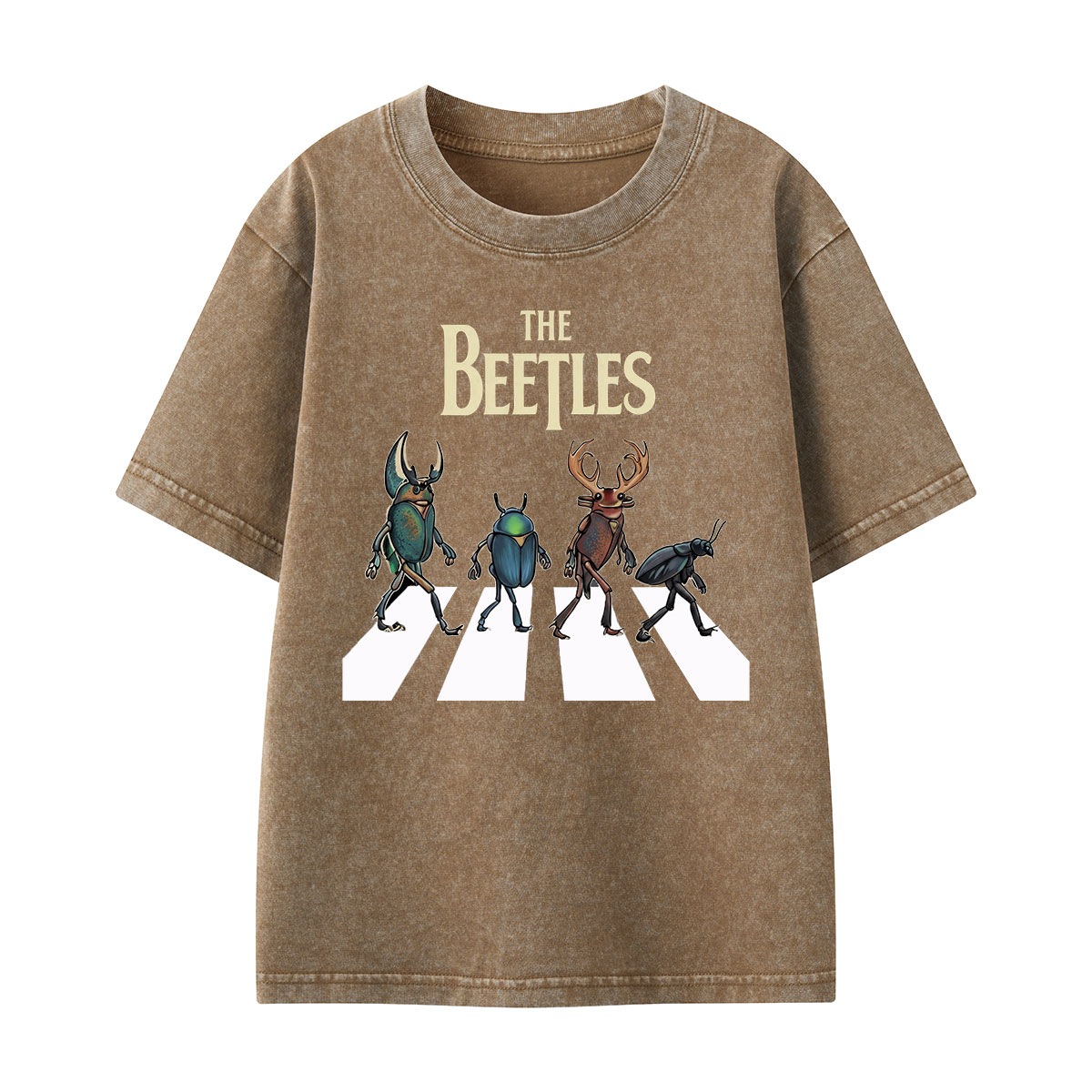 The Beetles Funny Insect Band Kids Washed T-Shirt