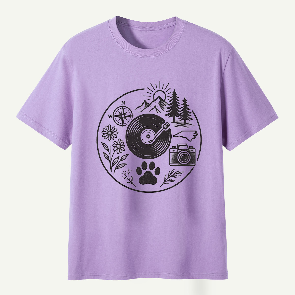 Nature Adventure Yin Yang Circle T-Shirt