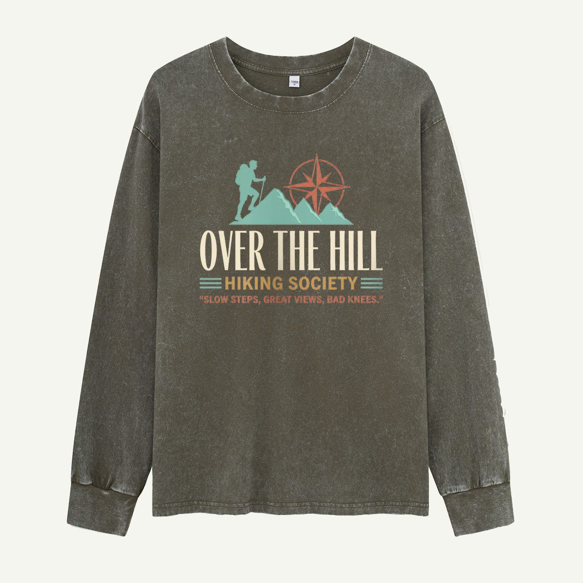 Over The Hill Hiking Society Washed Long Sleeves
