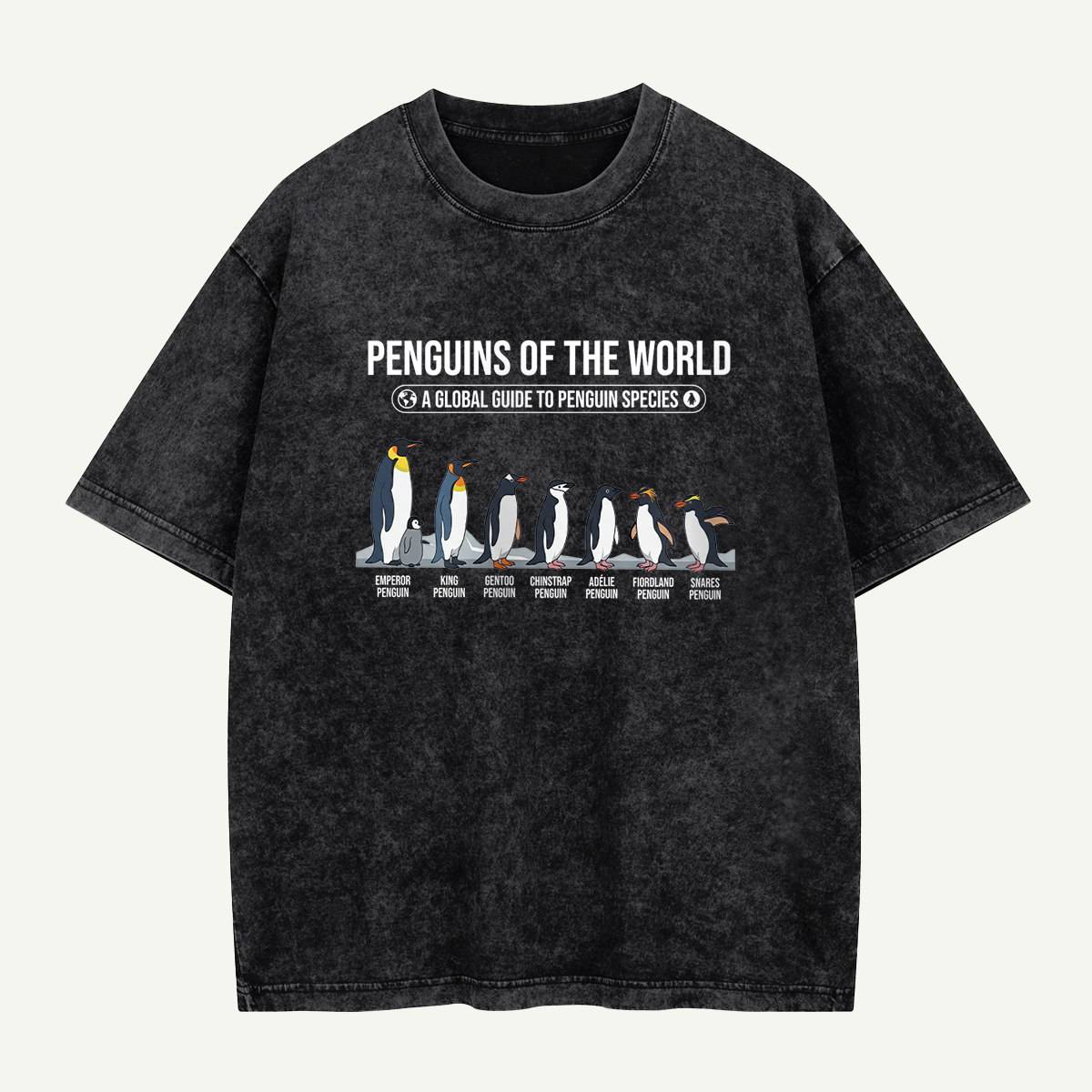 Penguins of the World Washed T-Shirt