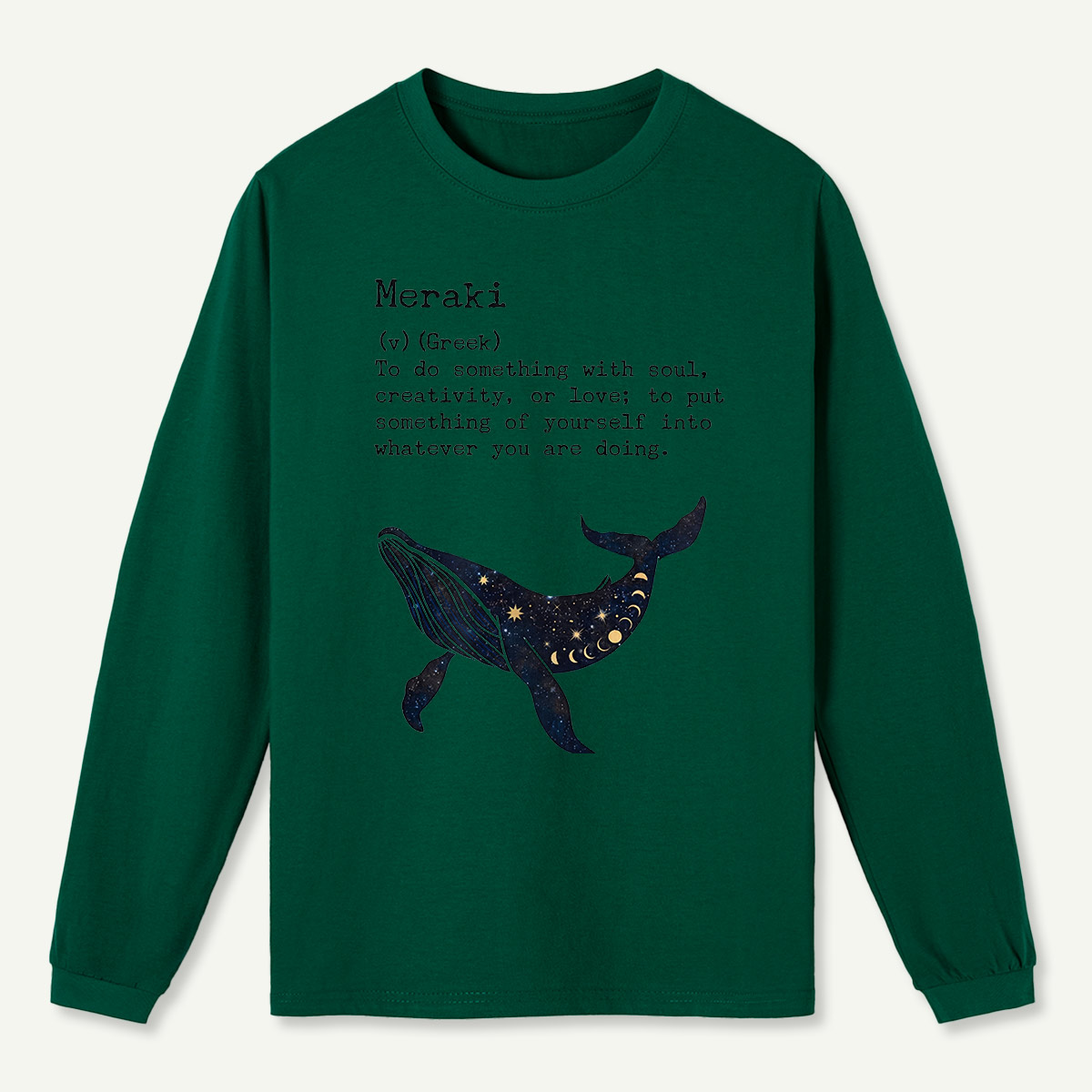Meraki Whale Long Sleeve T-Shirt