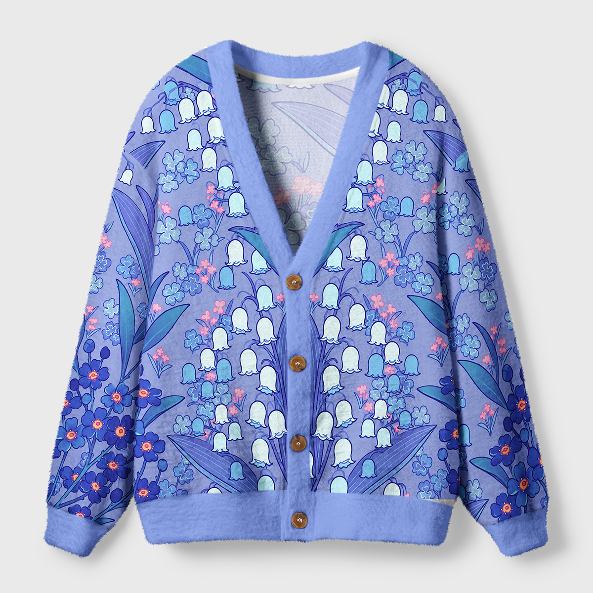 Bellflower Blue Parade Ugly Cardigan Sweaters