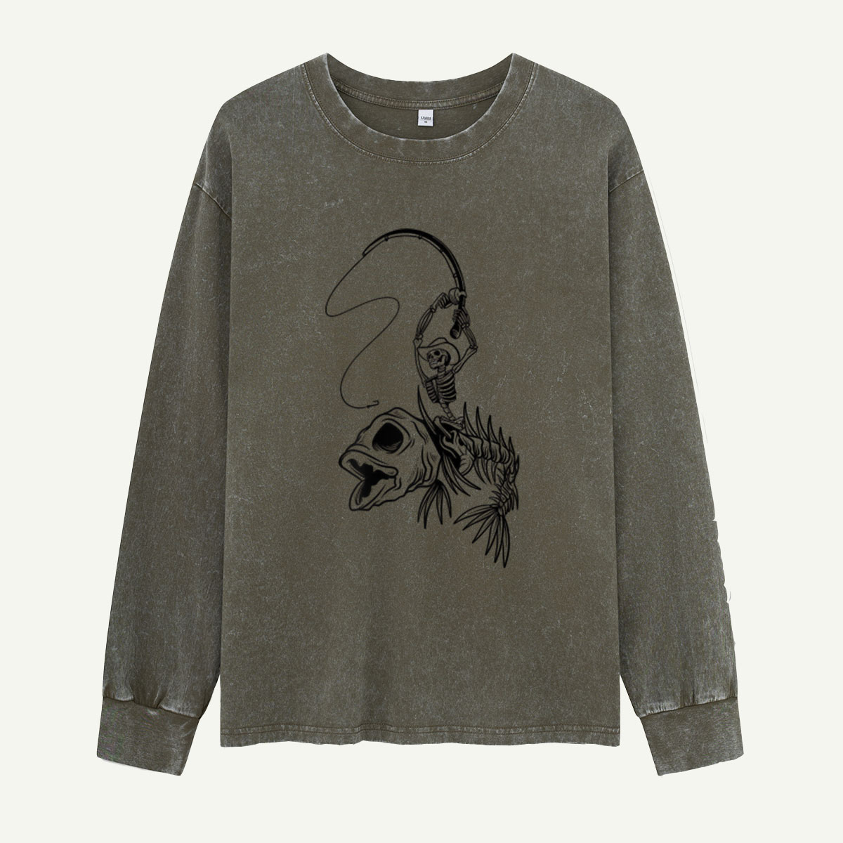 Gone Fishing, Still Kicking Washed Long‑sleeve