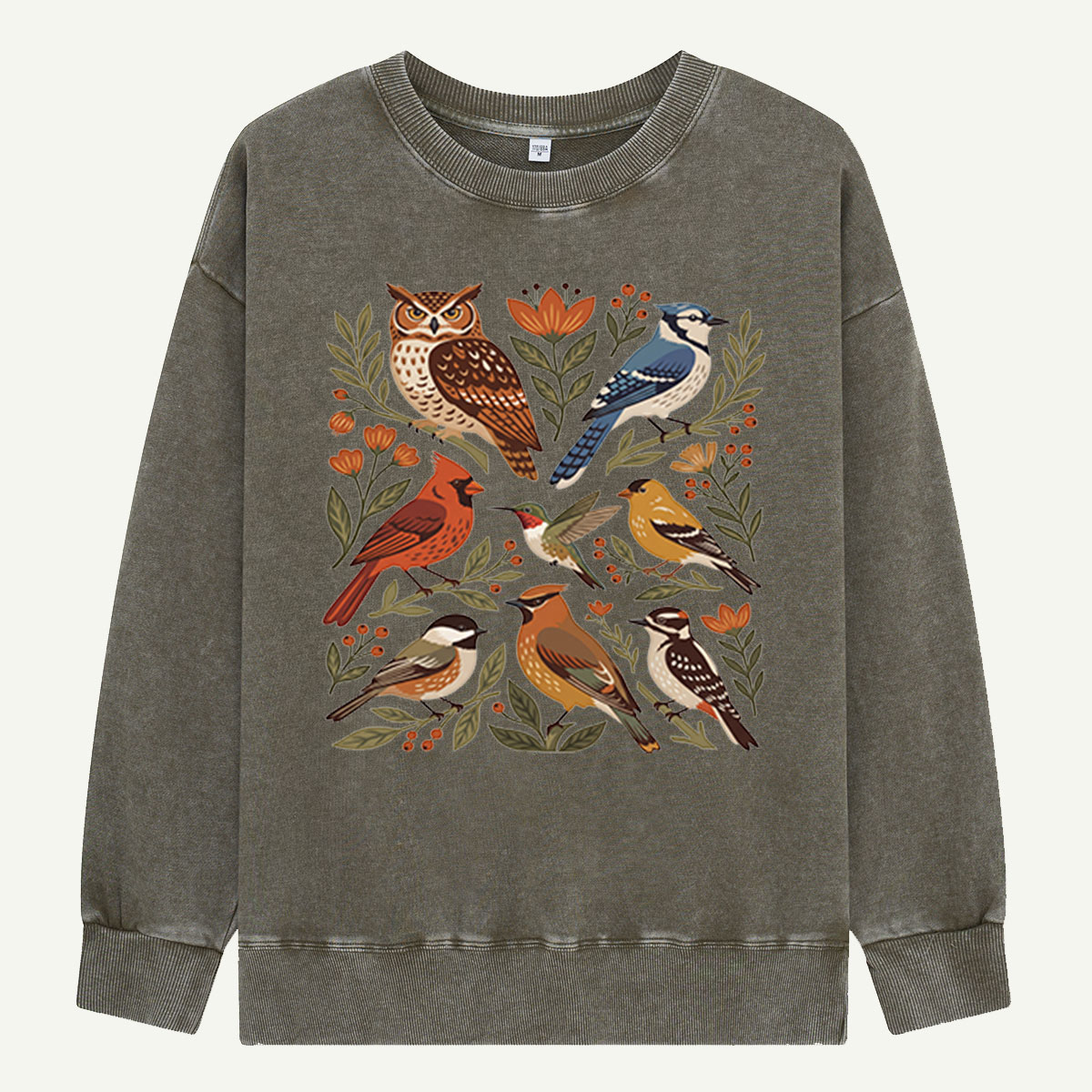 Backyard Bird Gathering Washed Sweatshirts