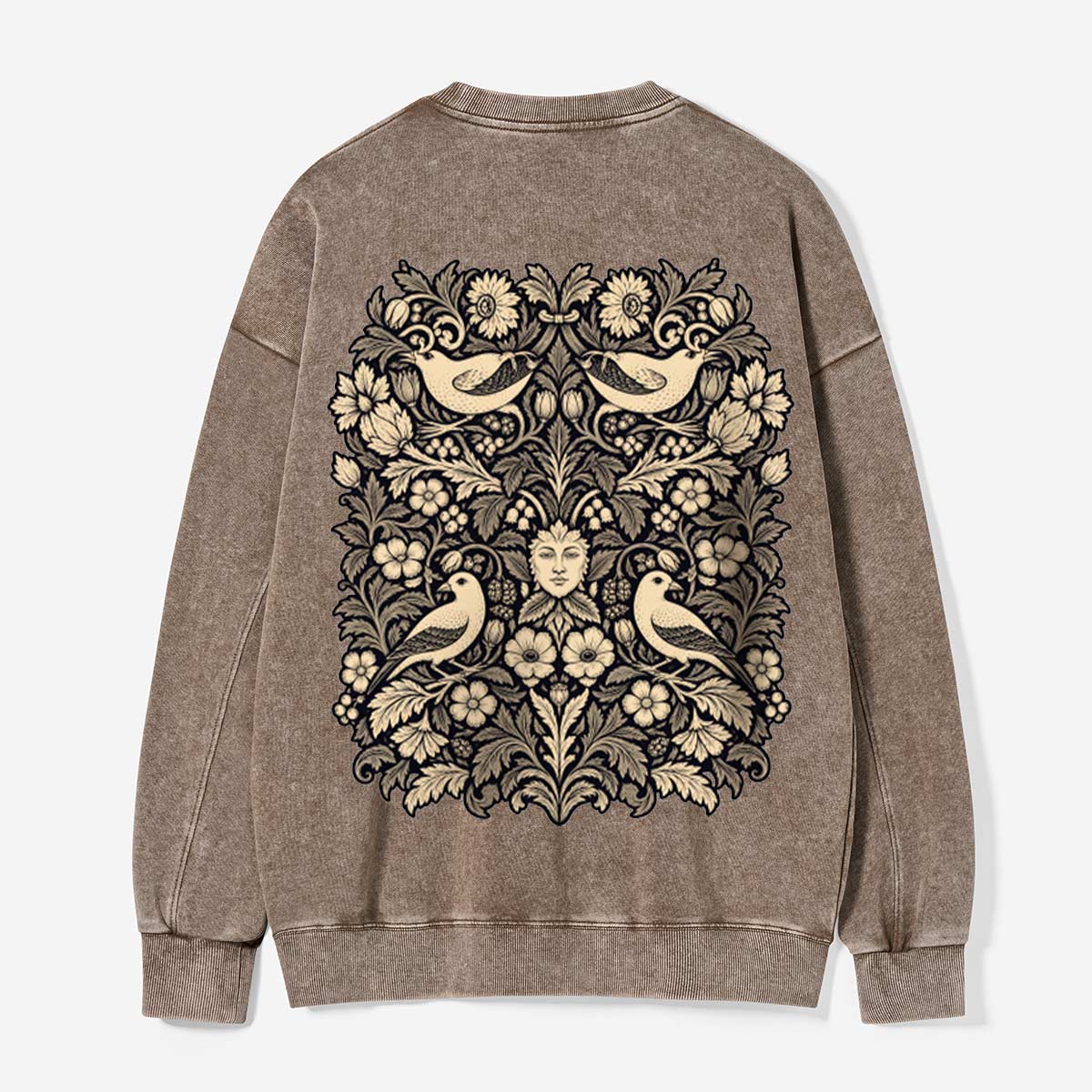 Vintage Surreal Doodle Collage Illustration Washed Sweatshirts