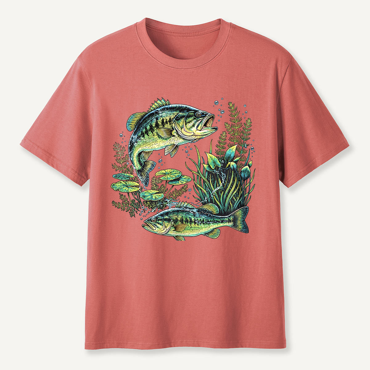 Largemouth Bass Underwater Scene T-Shirt