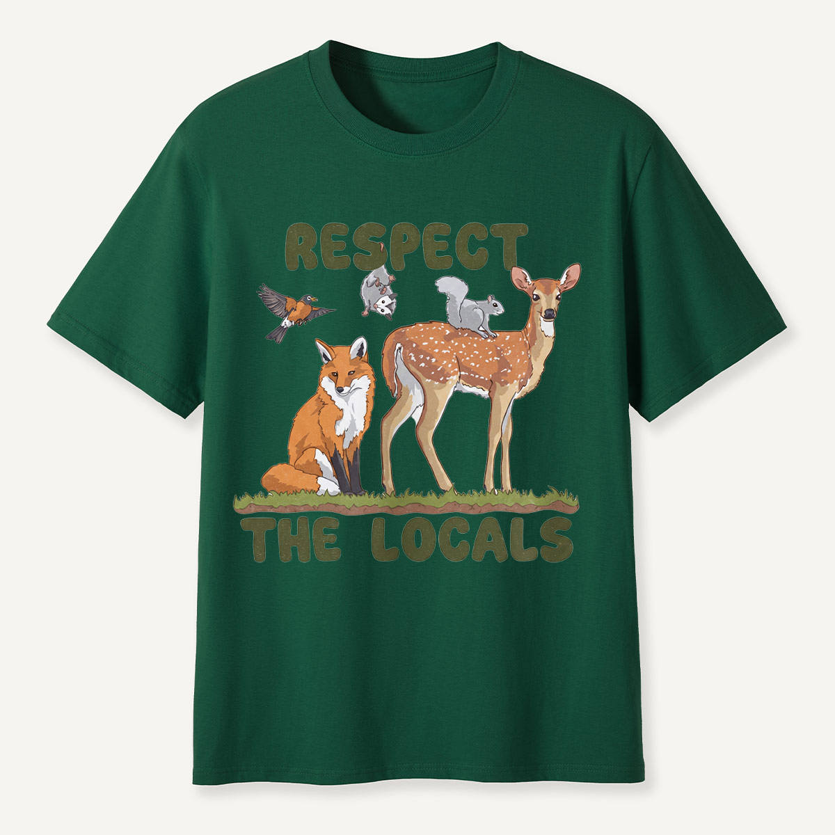 Respect the Locals Forest Animals T-Shirt