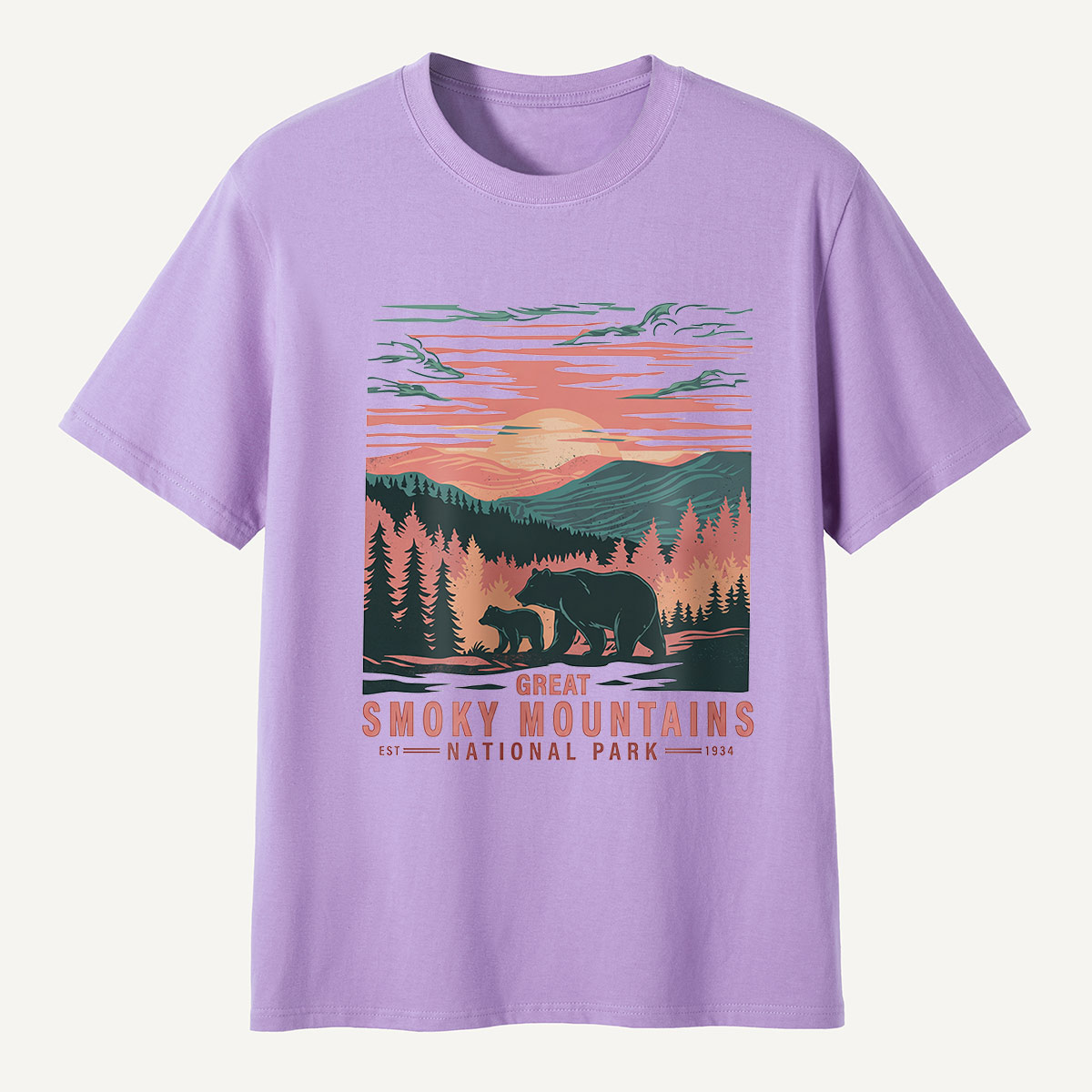 "Great Smoky Mountains National Park Bear Sunset Tee " T-Shirt