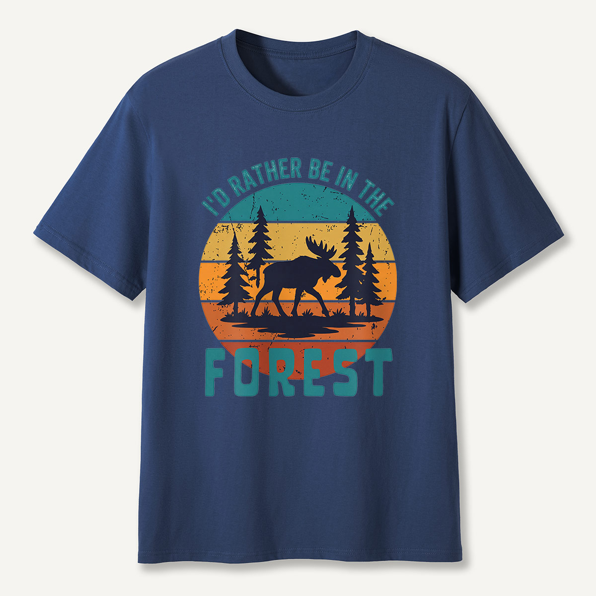 I’d Rather Be in the Forest Moose Sunset T-Shirt