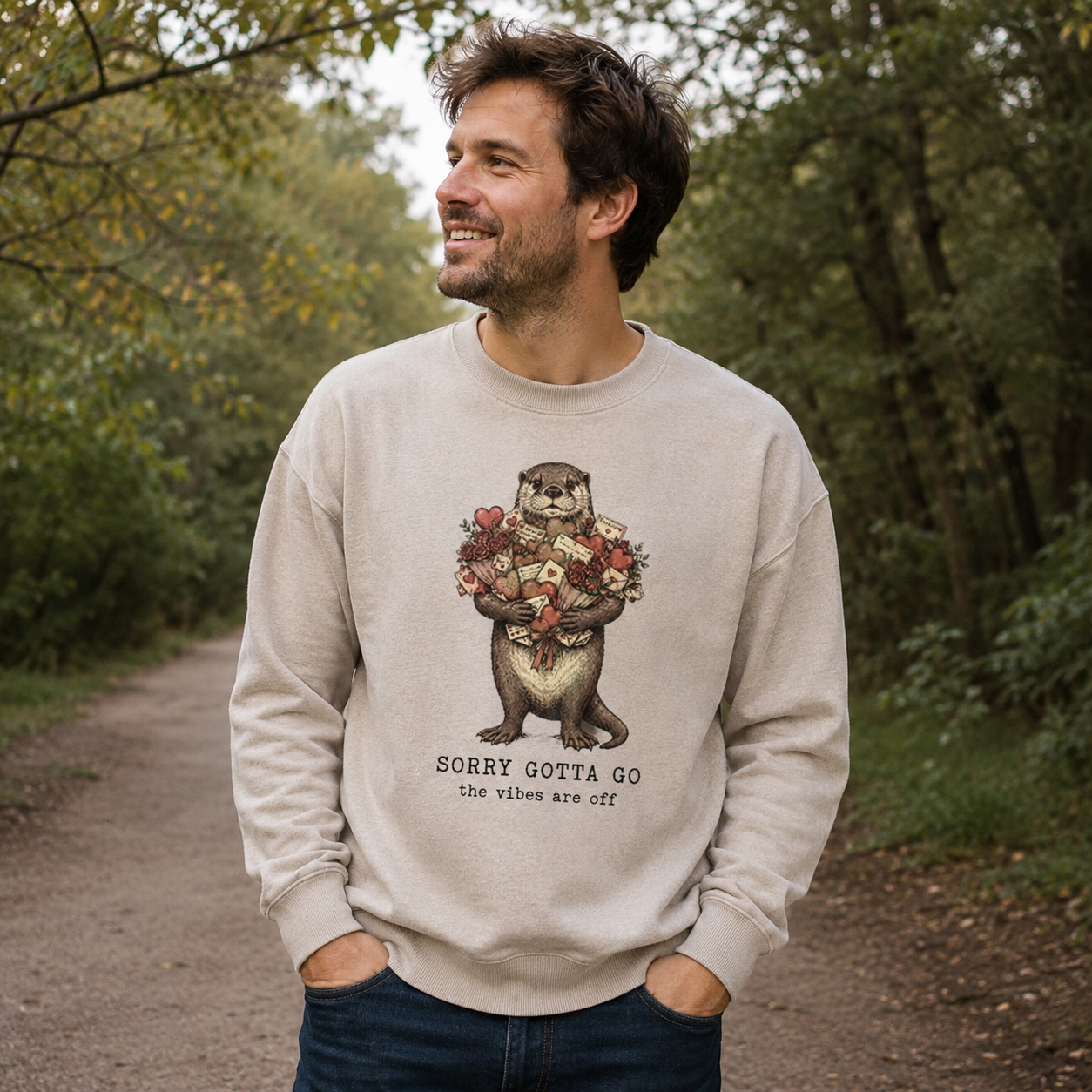 Otterly a Lot of Love Washed Sweatshirts