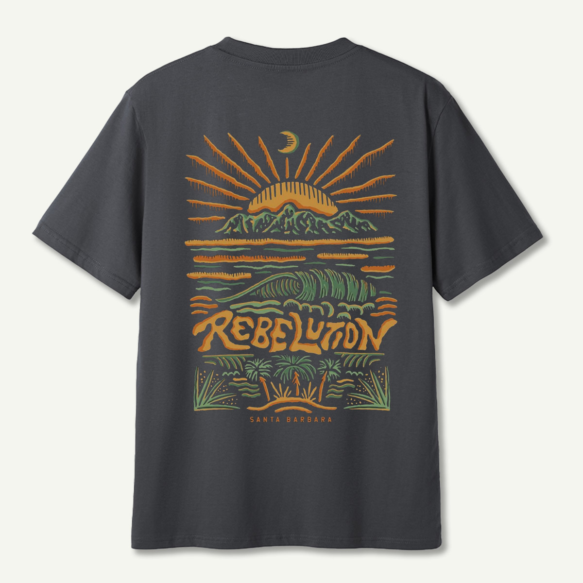 Rebellion Santa Barbara Mountain Wave Sunset T-Shirt